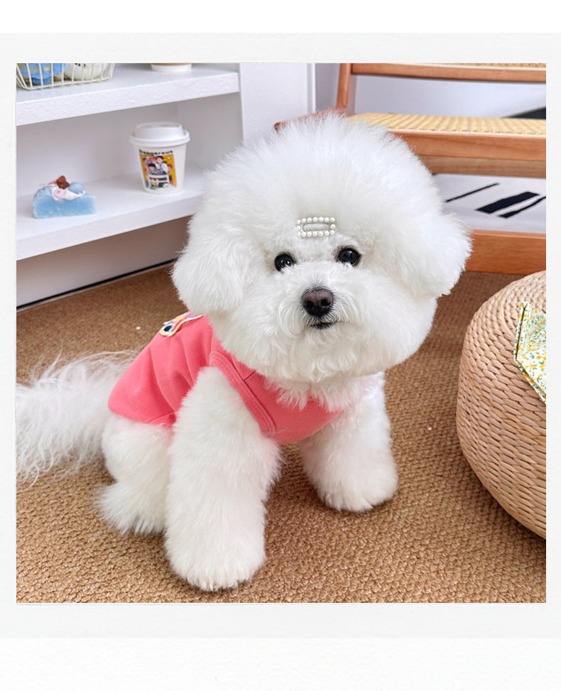 Spring Summer Pet Chinese Style Embroidered Vest for Dogs and Cats