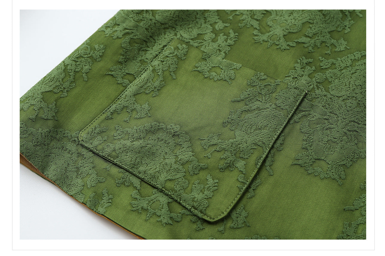 New Chinese Style Reversible Jacquard Elegant Top