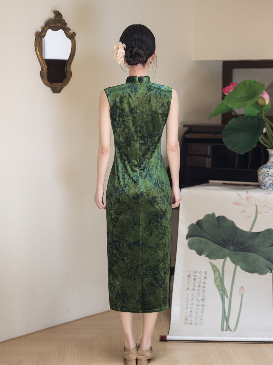 New Chinese Style Qipao – Classy Vintage Green Dress
