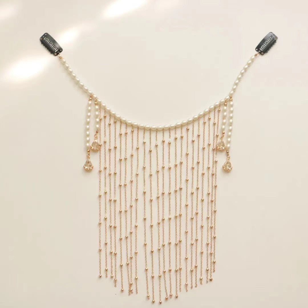 New Ancient Style Face Veil Exotic Dance Costume Tassel Hanfu Accessory