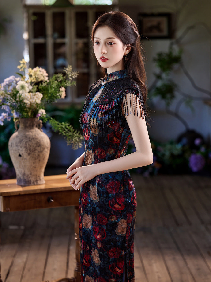 New Chinese Style Cheongsam – Retro Sleeveless Slimming Dress