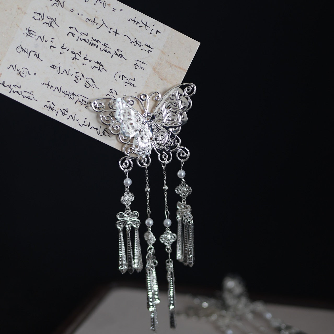 Hanfu Tassel Hairpin Butterfly Bell Clip Retro Wei Jin Style Accessory