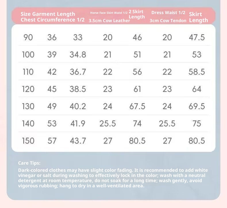 Girls’ Spring Autumn Hanfu | Ancient Style Ming Dynasty Mamian Skirt Set