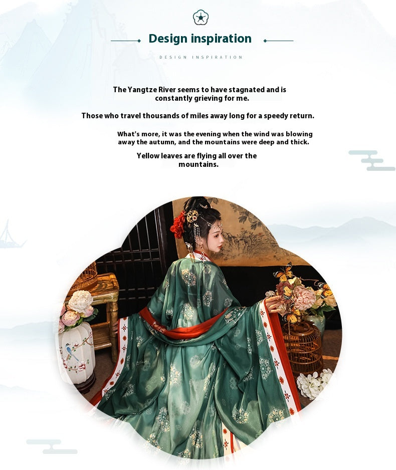 Tang Dynasty Hanfu Set — Princess & Empress Style Beizi Shirt & Qi Skirt