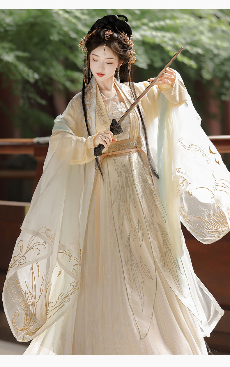 Fairy Song Hanfu Costume — Elegant Waist-Length Ru Skirt Outfit