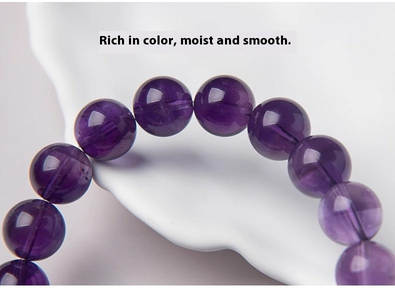 Natural Amethyst Nine-Purple Fire Bracelet — Lucky Exam Charm for Women