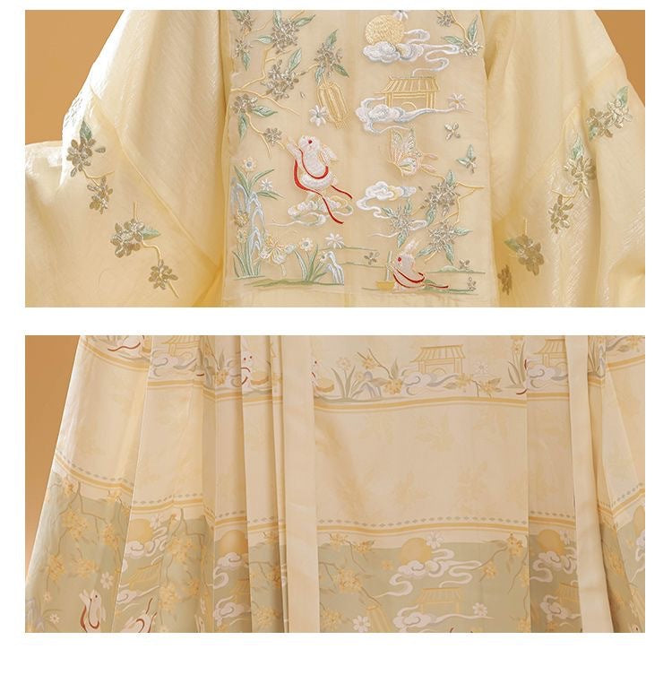 Trees of Sea 2025 New Ming Hanfu Set Stand Collar Embroidered Horse Face Skirt