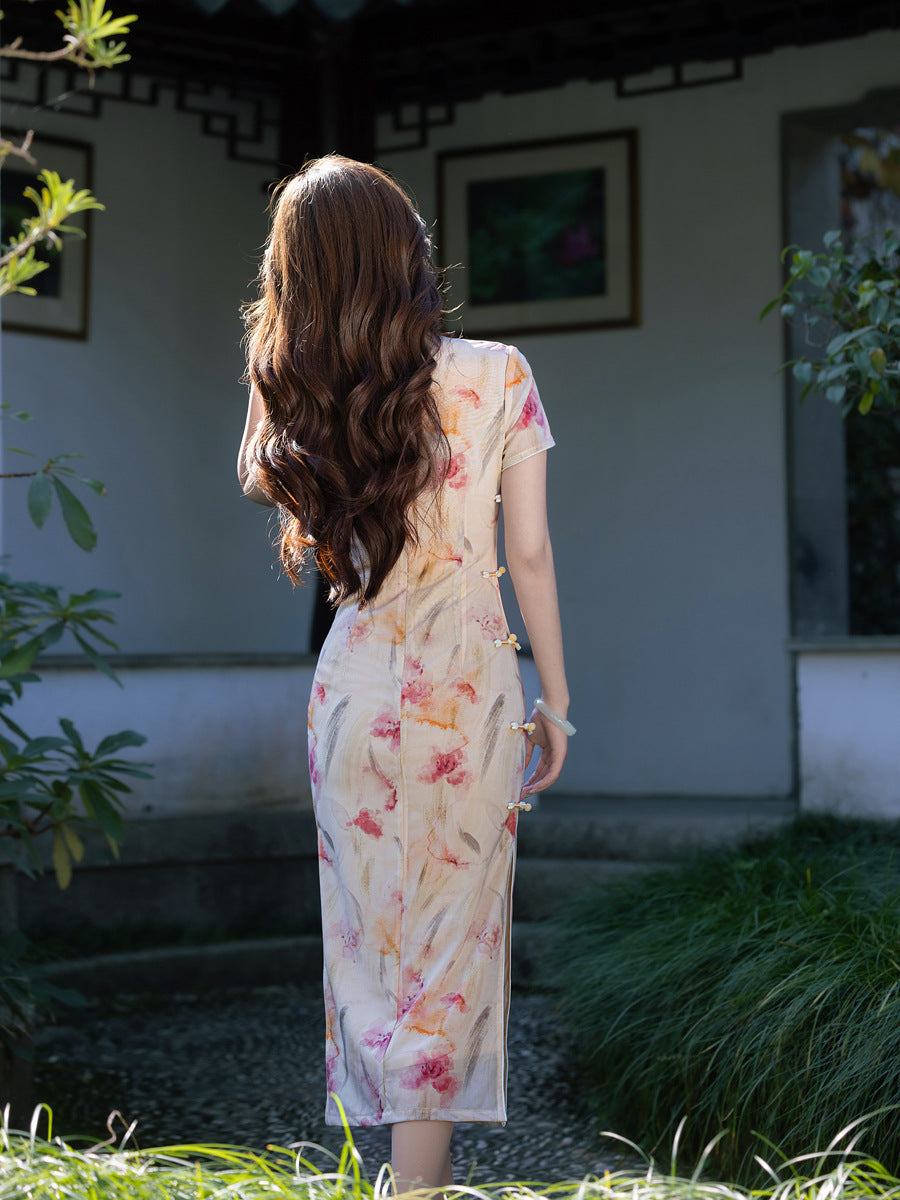 New Chinese Style Qipao – Simple Elegant Women's Dress