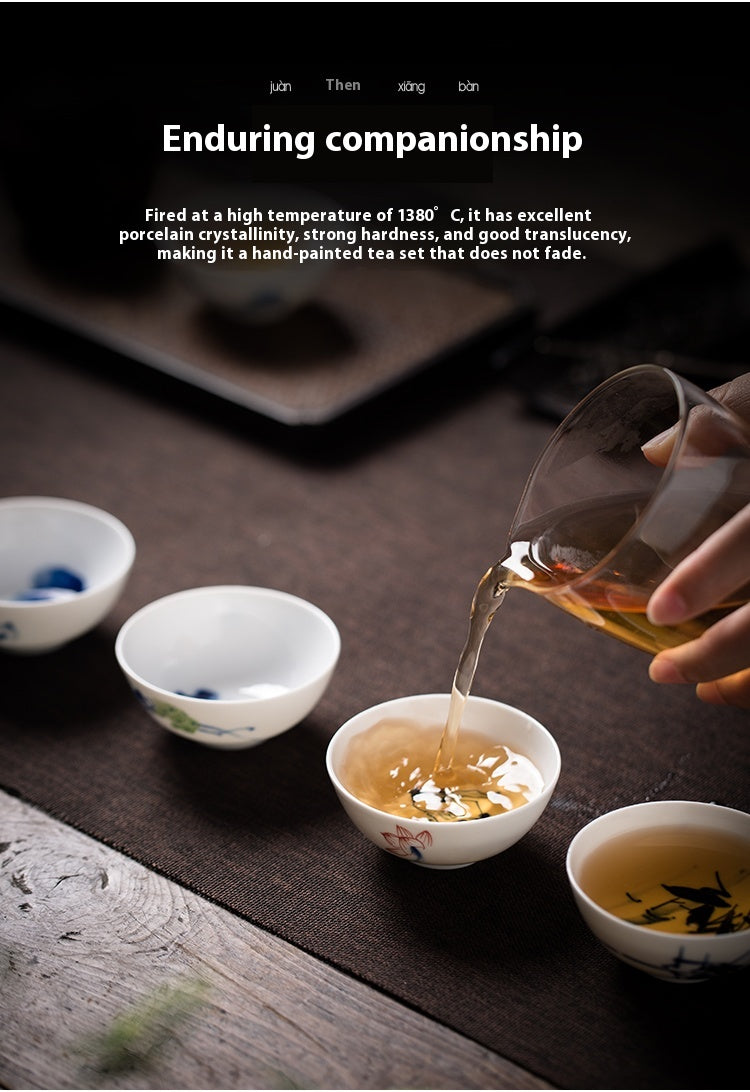 Hand-Painted Blue and White Porcelain Master Tea Cup Jingdezhen