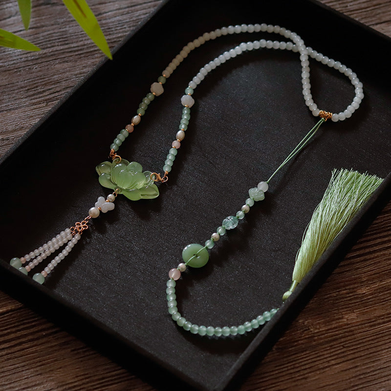 Ancient Costume Hanfu Necklace | Elegant Horse Face Skirt Fresh Jewelry Accessory