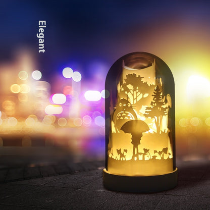 DIY 3D Paper Carving Lamp Handmade Panoramic Night Light