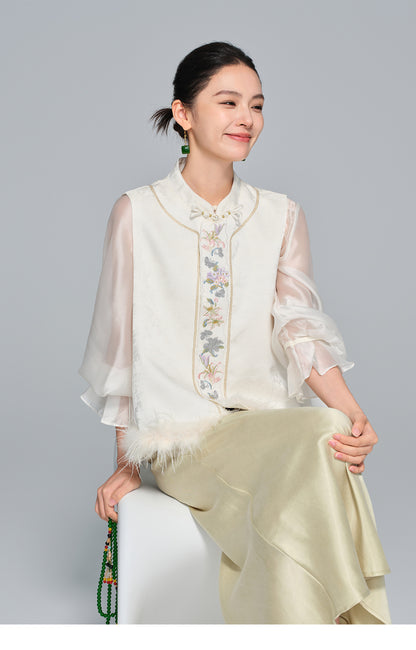 Stylish Embroidered Women's Vest