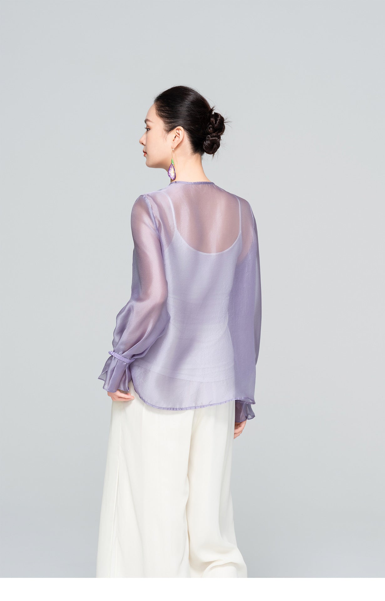 High-End Lightweight Bell Sleeve Top for Women