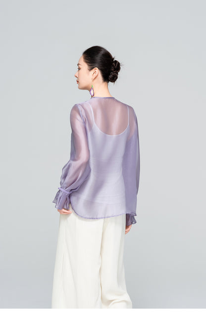 High-End Lightweight Bell Sleeve Top for Women