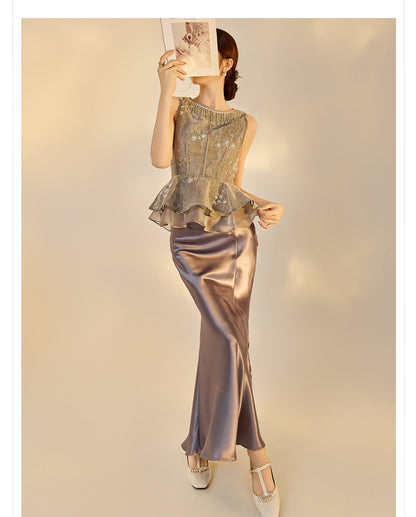 Elegant National Style Jacquard Beaded Embroidery Women's Set