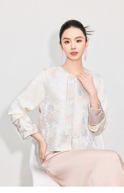 Light National Style Jacquard Vest Chinese Style