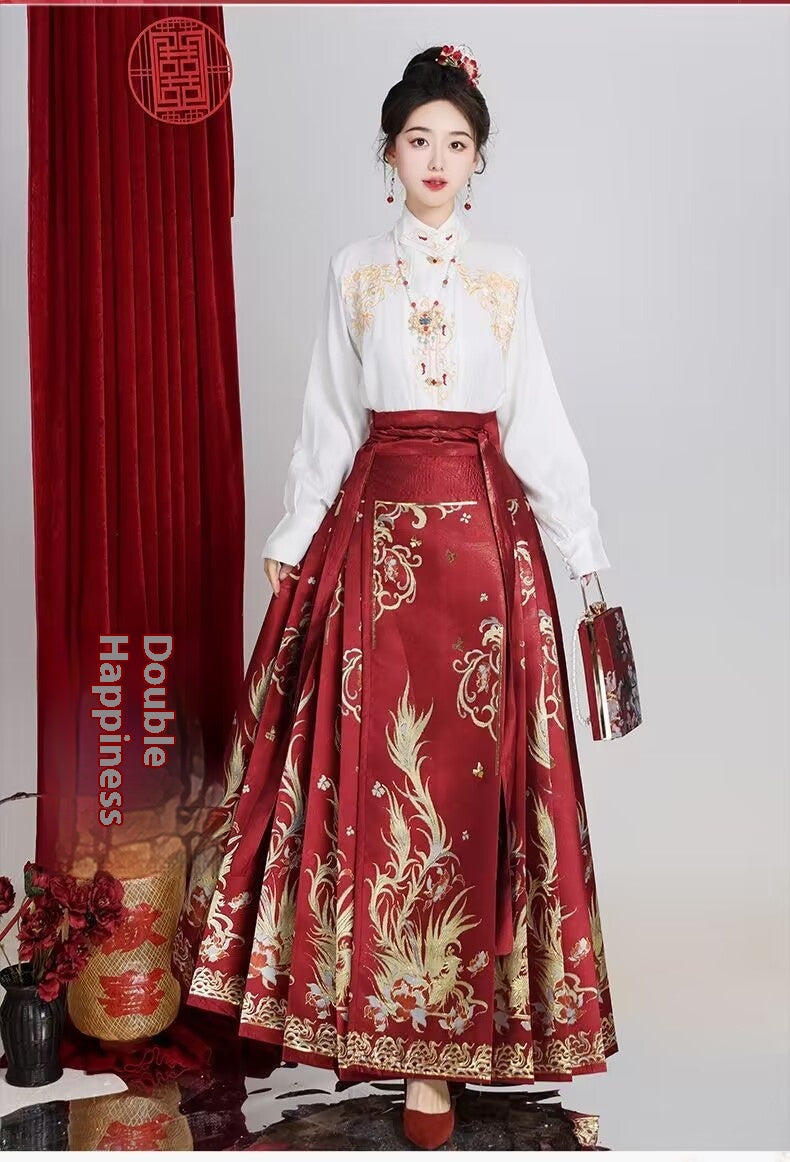 Luxury Ming Style Hanfu — Heavy Embroidery National Aesthetic Set