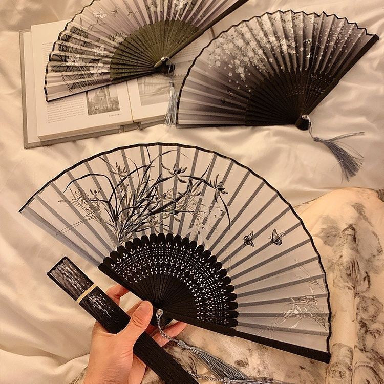 Ancient Style Summer Folding Fan — Small Chinese Dance Handheld Fan
