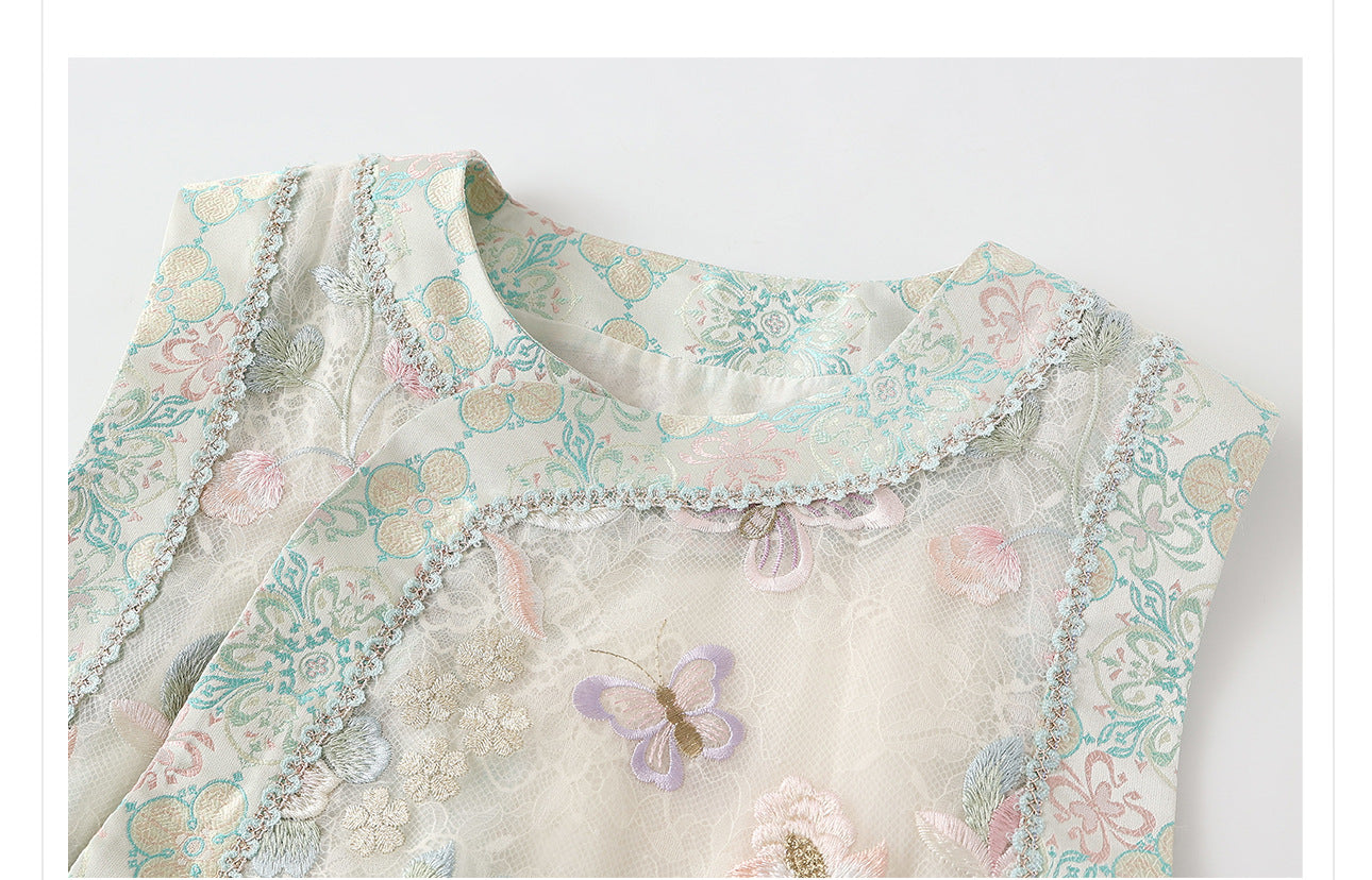 Embroidered Mulberry Silk Vest – New Chinese Style Women's Top