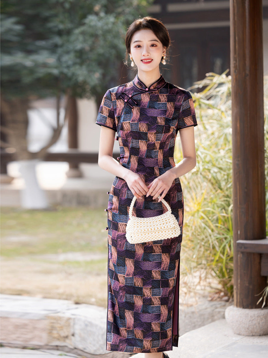 Exquisite Waist-Cinching Qipao – Elegant Everyday Wear Dress