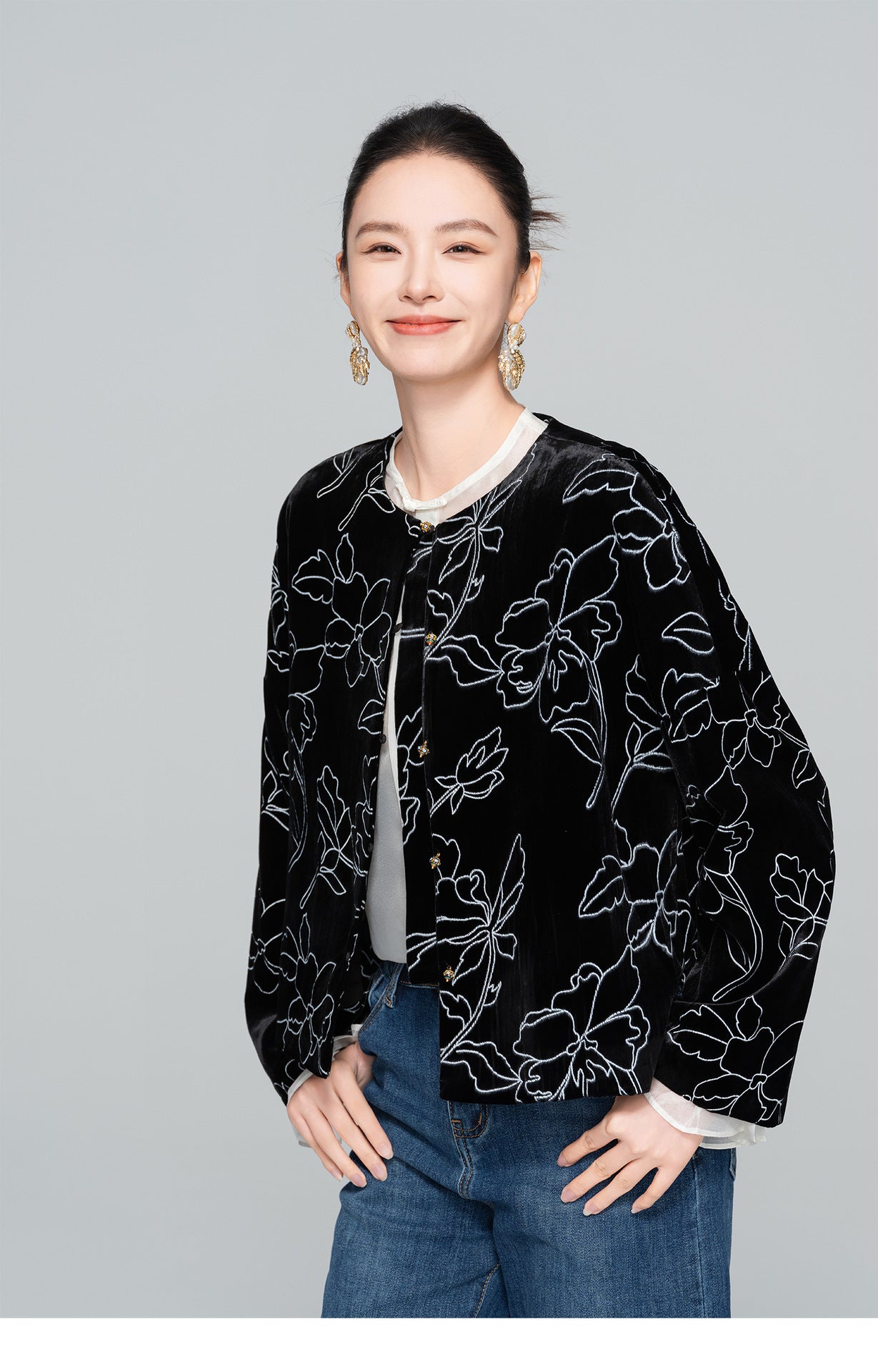 Retro National Style Light Velvet Jacket