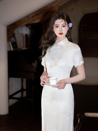 Artistic Camellia Cheongsam – Retro Youth Fresh Dress