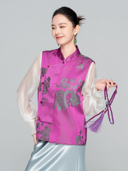 Stylish Jacquard Sleeveless Vest