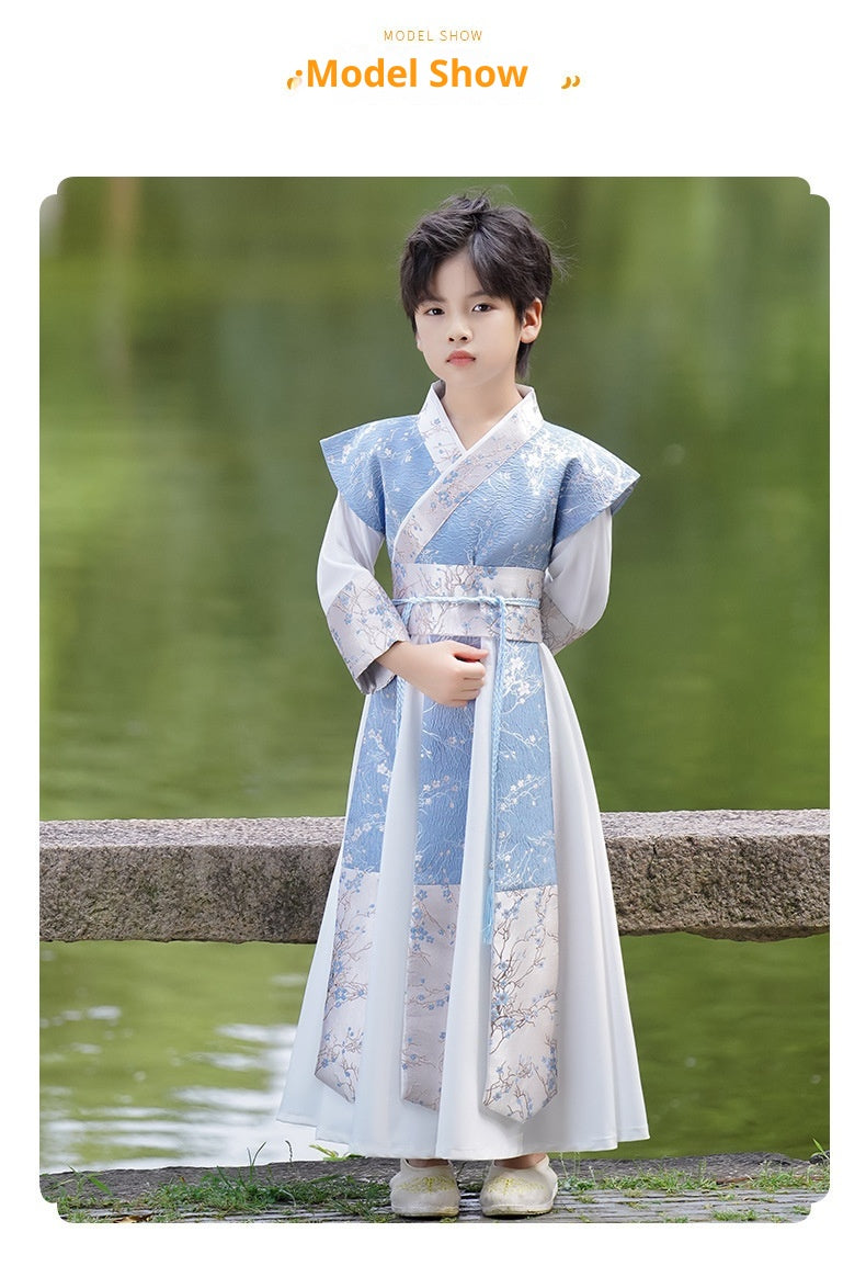 Boys’ Winter Hanfu | New Ancient Chinese Style Tang Suit Long Sleeve