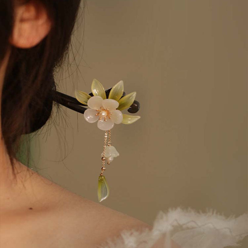 Retro Elegant Hairpin | Women Ancient Style Hanfu Magnolia Hair Accessory