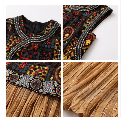 High-End Summer Dress for Women |New Chinese Style Embroidered Long Dress