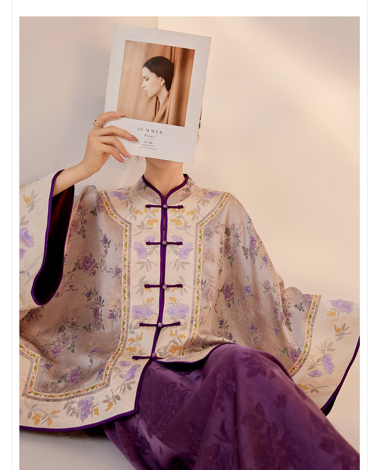 Early Autumn Silk Embroidered Retro Loose Chinese Style Jacket