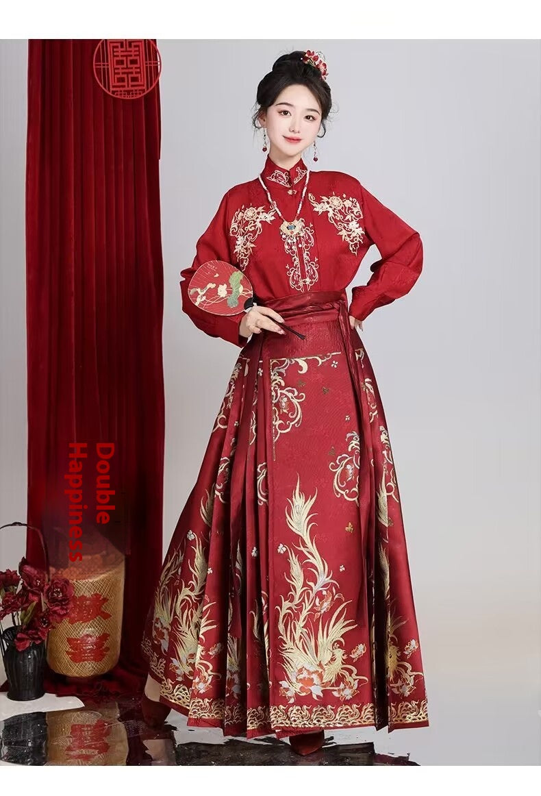 Luxury Ming Style Hanfu — Heavy Embroidery National Aesthetic Set