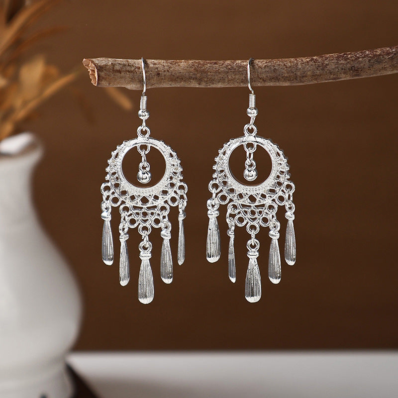 Ancient Style Ethnic Earrings | Elegant Miao Jewelry for Women