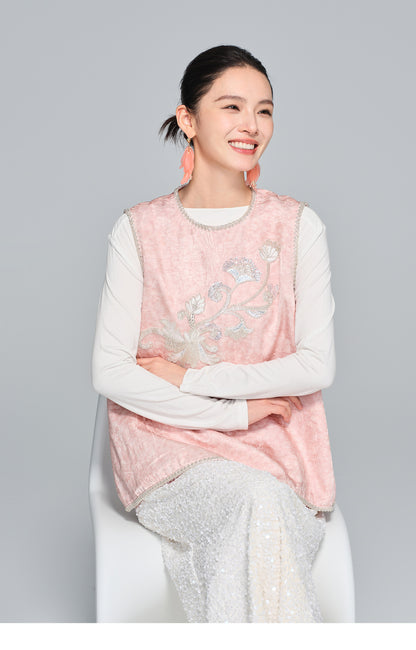 Stylish Heavy Embroidery Vest for Women