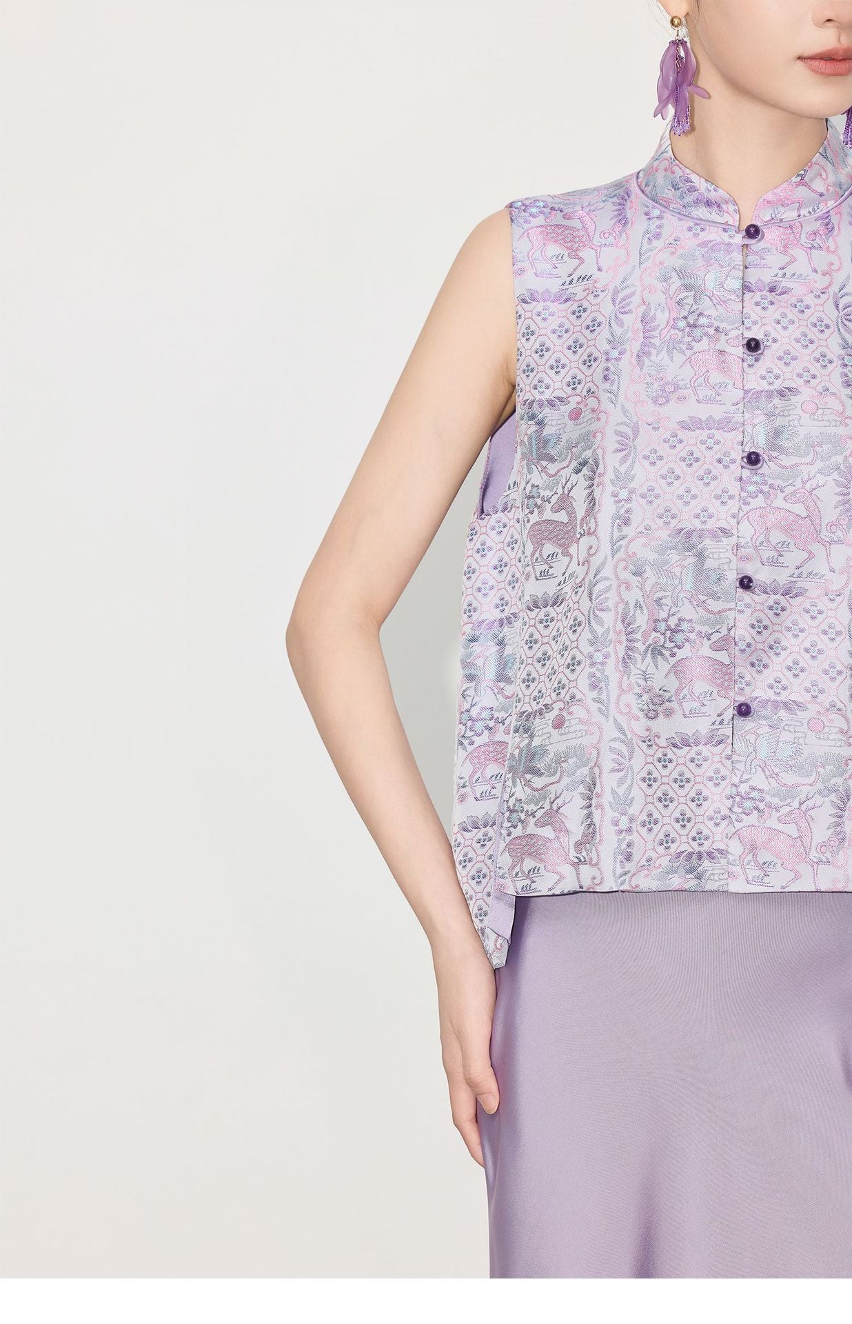 High-End Chinese Style Summer Design Vest Top