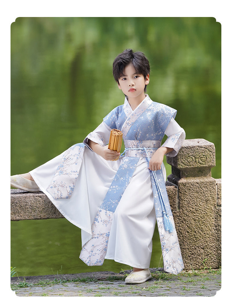 Boys’ Winter Hanfu | New Ancient Chinese Style Tang Suit Long Sleeve