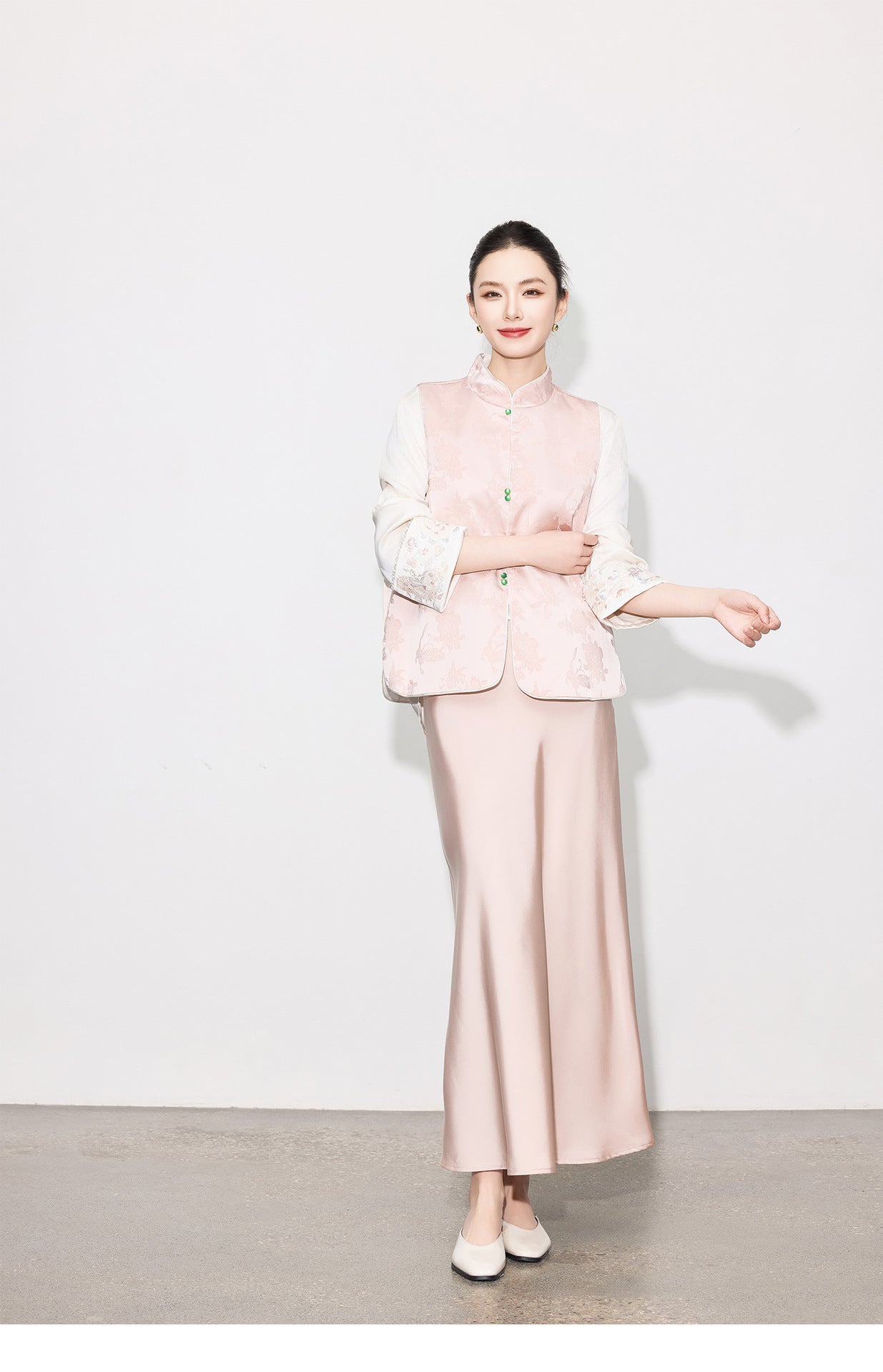 High-End Elegant Jacquard Vest Top for Women