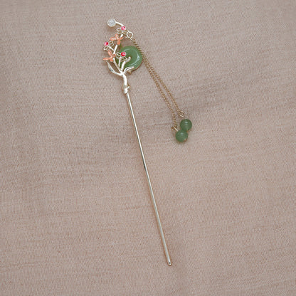 Butterfly Tassel Hairpin | New Chinese Style Elegant Hanfu Step Hair Accessory