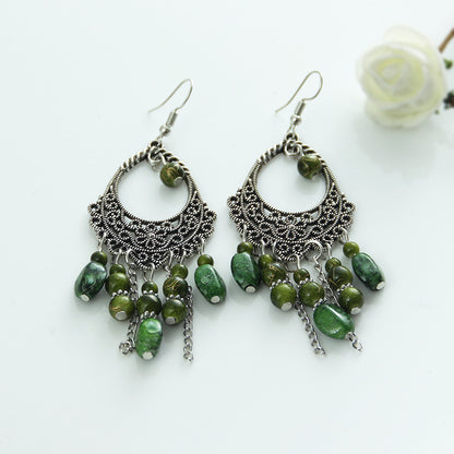 Personality Ethnic Style Earrings | Elegant Vintage Long Tassel Jewelry for Women