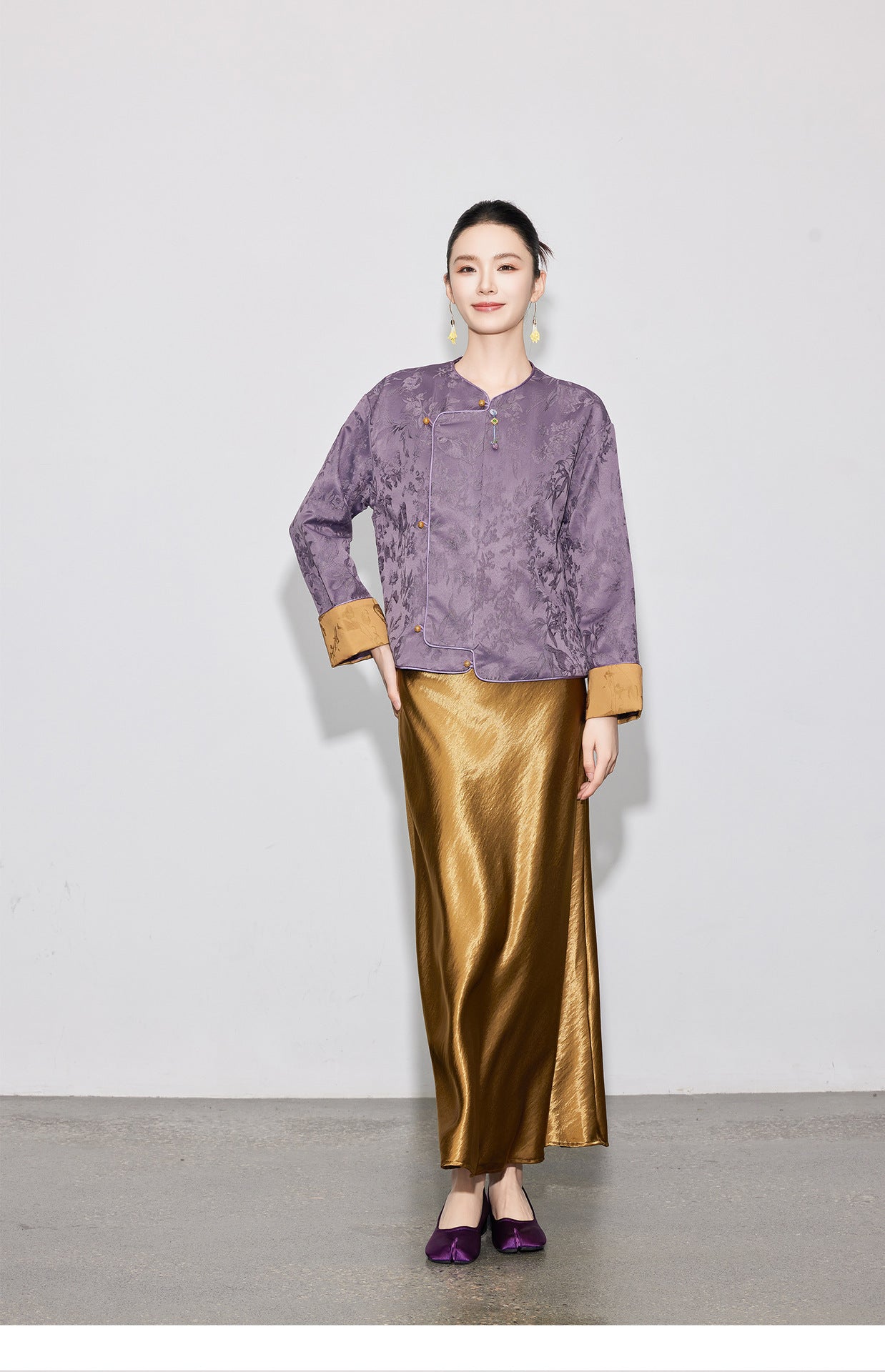 Elegant Satin Midi Mermaid Skirt, Slimming Design