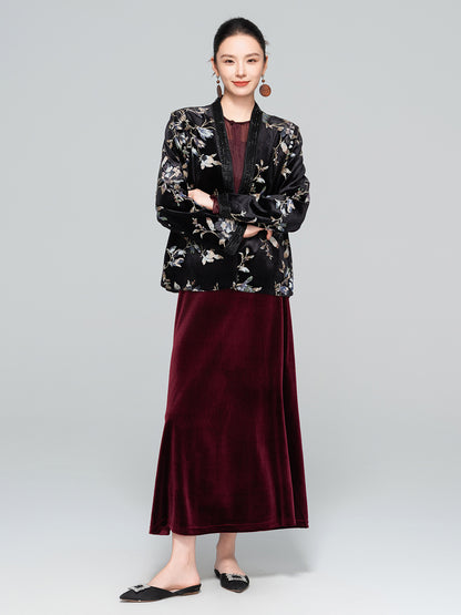 Elegant Loose Retro Sequin Jacket for Women