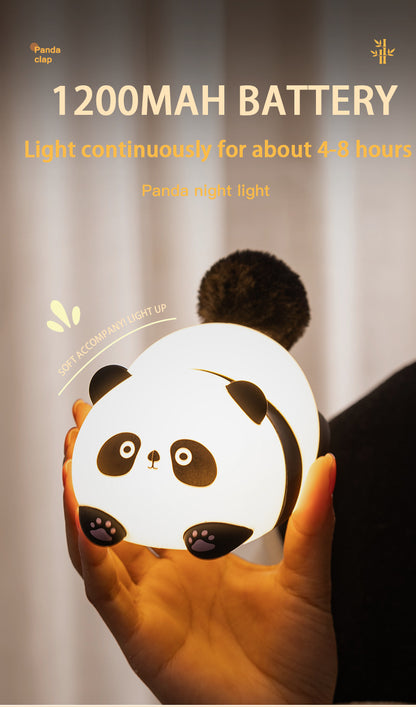 Furry Fun Panda Lamp USB Night Light Cute Bedside Gift Lamp
