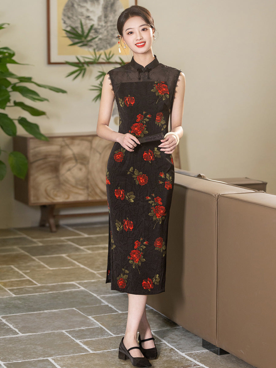 Exquisite Waist-Cinching Qipao – Elegant Everyday Wear Dress