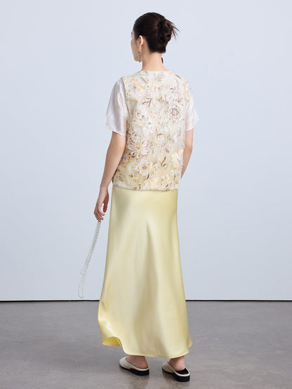 High-End Thin Organza National Style Tank Top