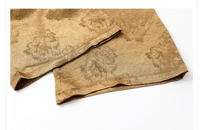 2026 New Chinese Style Elegant Acetate Wide-Leg Pants for Women