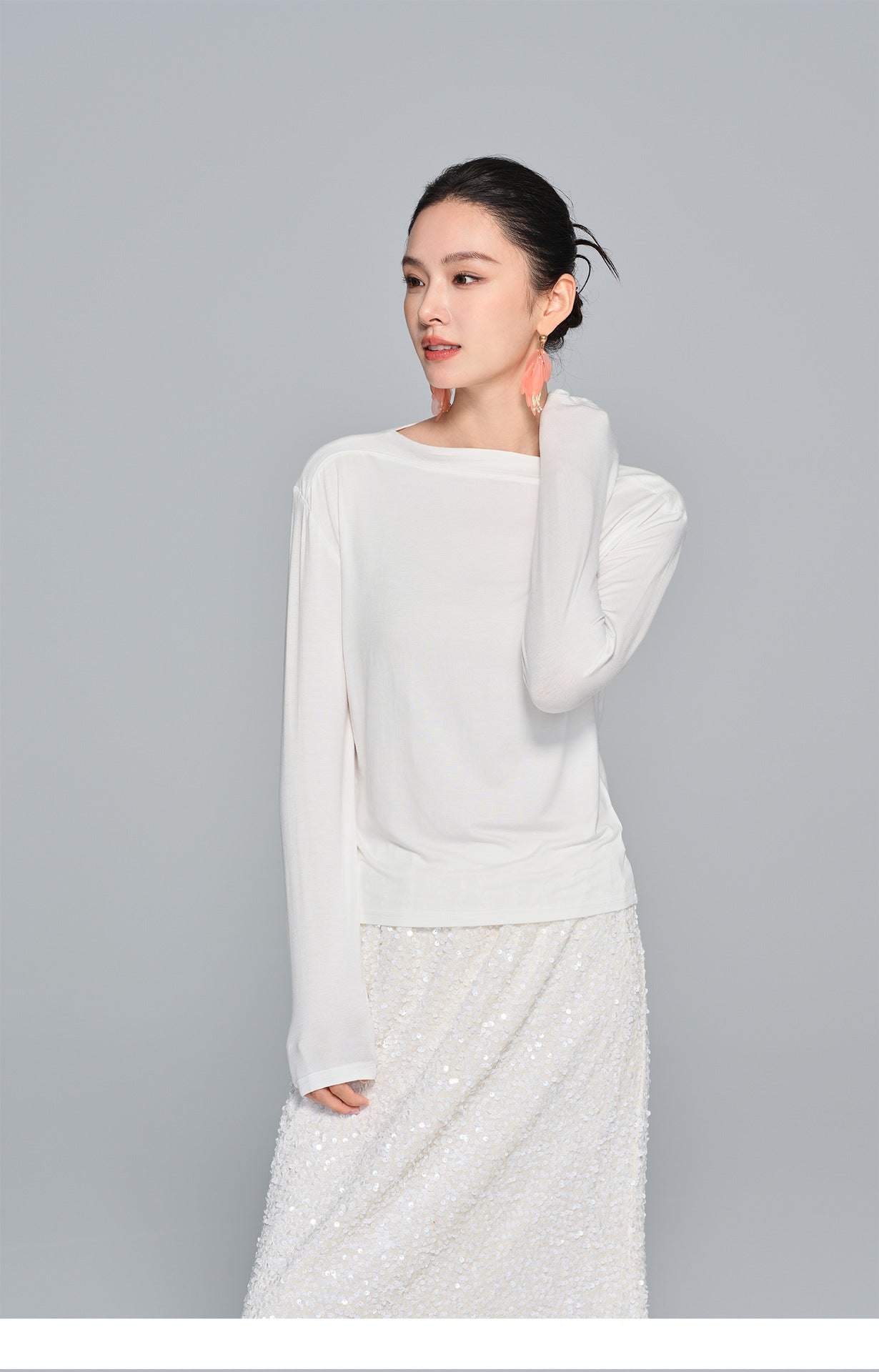 Autumn High-Waist Bodycon Sequin Half Skirt