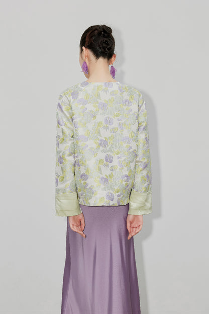 Autumn Women's Tulip Brocade Jacquard Elegant Jacket