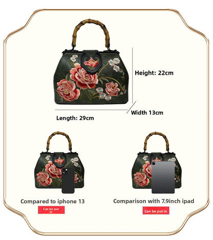 Vintage Chinese Embroidered Bag — Elegant Shoulder Crossbody for Women