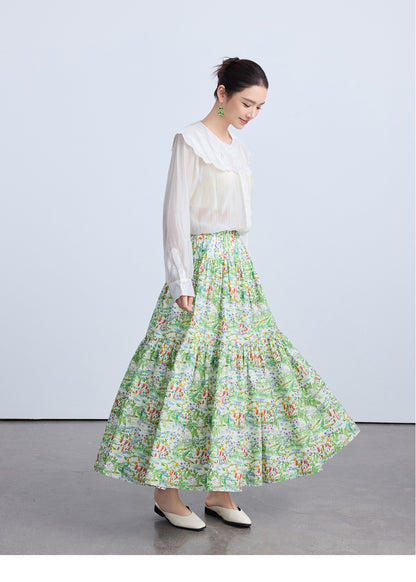 Chic Summer Floral Midi Skirt for Women