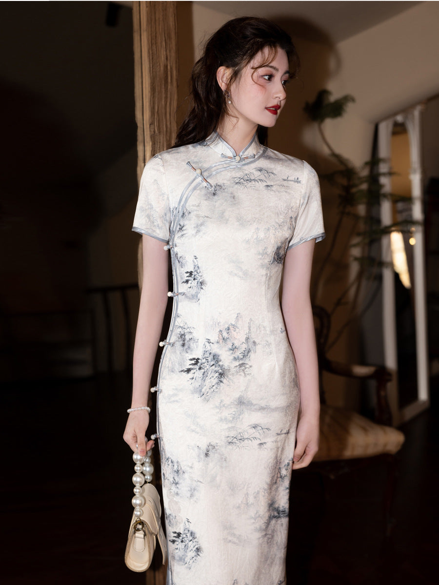 New Chinese Style Cheongsam – Spring High-End Artistic Dress